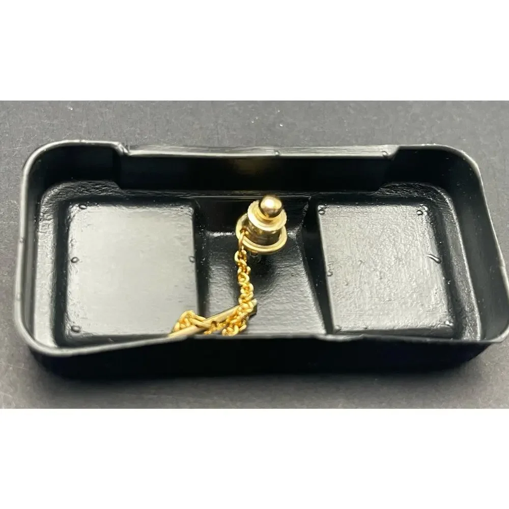 Disney Mickey Collection Golf Gold Tone Tie Pin Golfing Made USA Original Box